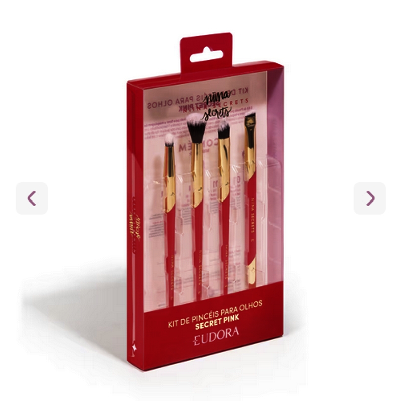 Kit Pincéis para Olhos Secret Pink Niina Secrets - foto 5