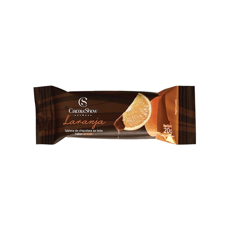 Tablete de Chocolate ao Leite de Laranja 20g