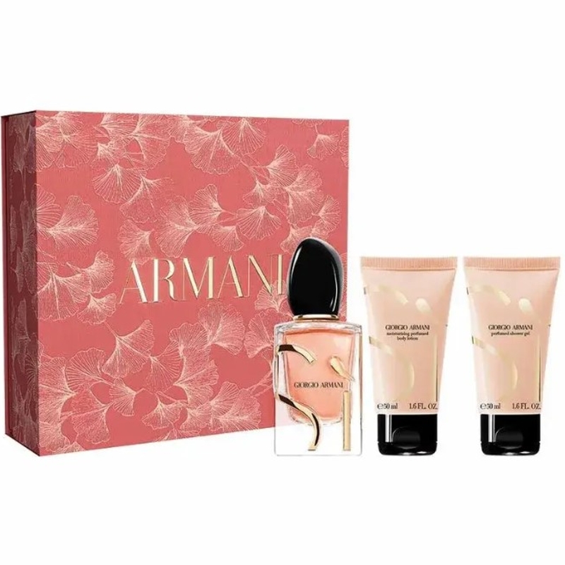Kit Giorgio Armani Coffret Sì EDP Intense 50ml + Gel de Banho 50ml + Loção Corporal 50ml