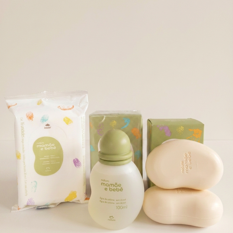COMBO 2 NATURA MAMAE E BEBE COLONIA 100ml + LENCO UMEDECIDO 16 Folhas + CAIXA COM 2 SABONETES - foto 2