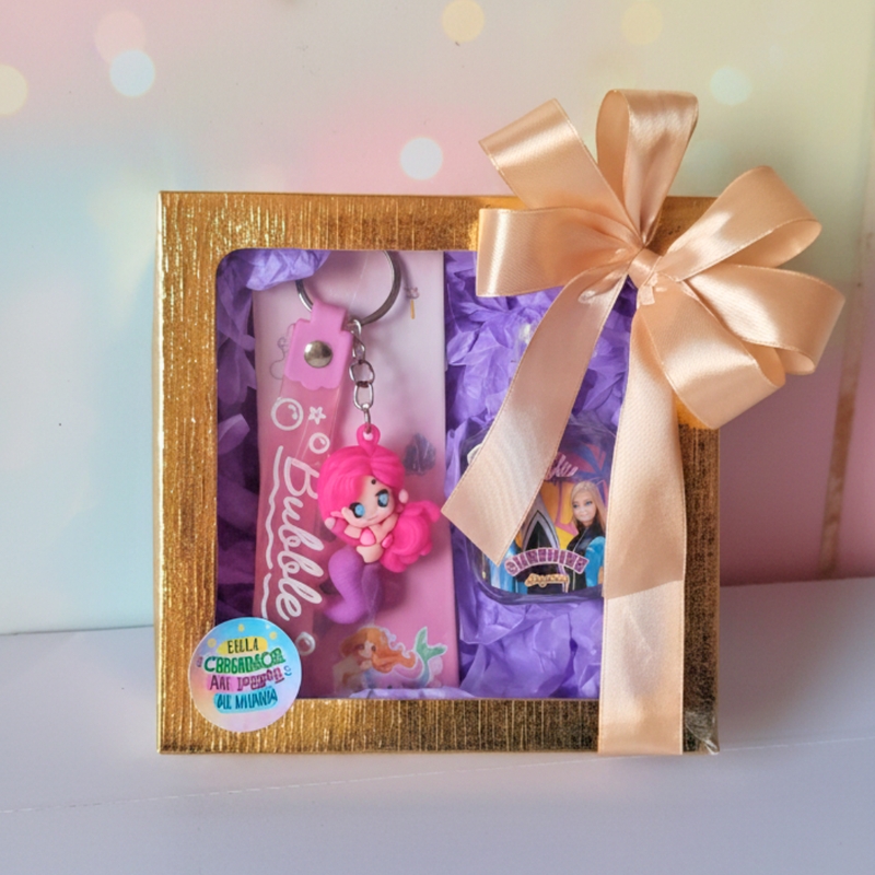 PRESENTE MENINA MINIATURA COLONIA JEQUITI BARBIE + CHAVEIRO SEREIA - foto 4