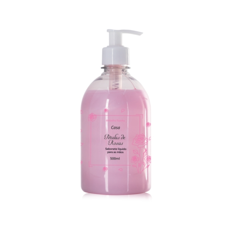 Casa Sabonete Para as Maos Petalas de Rosas 500ml