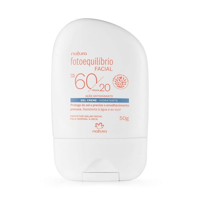 Protetor Solar Facial FPS 60/FPUVA 20 Fotoequilíbrio - 50 g