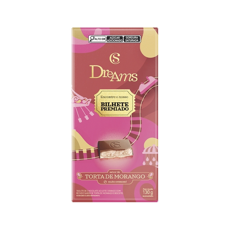 Tablete Dreams Torta de Morango Edição Especial 130g