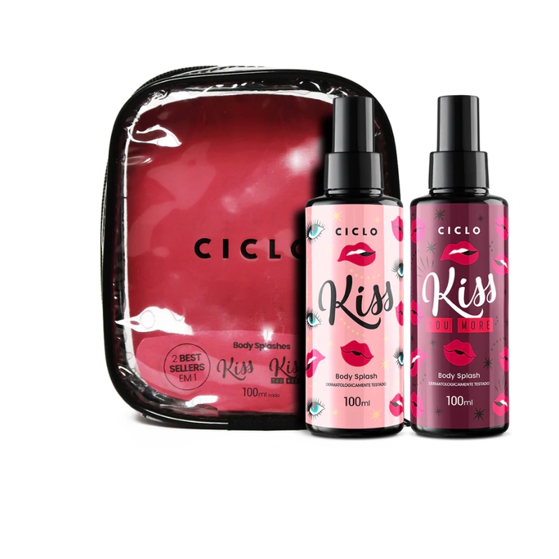 Estojo Body Splash Kiss 100ml + Kiss You More 100ml