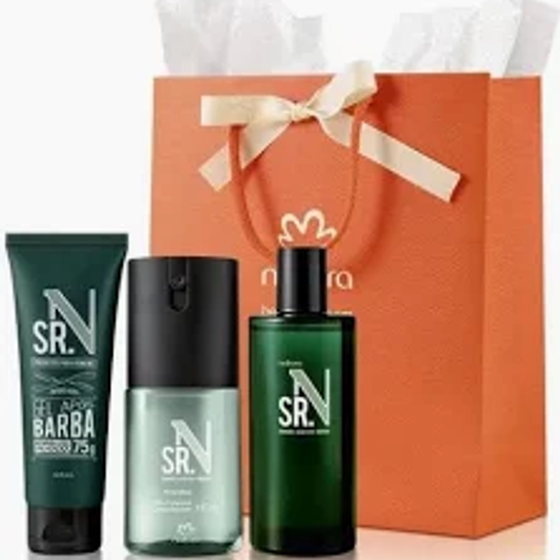 Kit Presente Natura Sr.N - 01Desod. Colônia 100ml + 01 Desod. em Spray 100ml + 01 Gel Após Barba 75g
