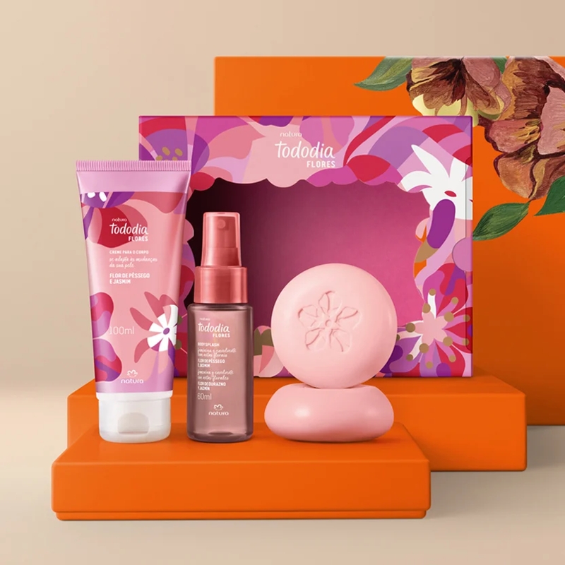 Kit Flores (mini Body Splash, Hidratante E 2 Sabonetes)