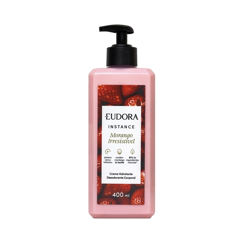 Creme Hidratante Desodorante Corporal Instance Morango Irresistível 400ml