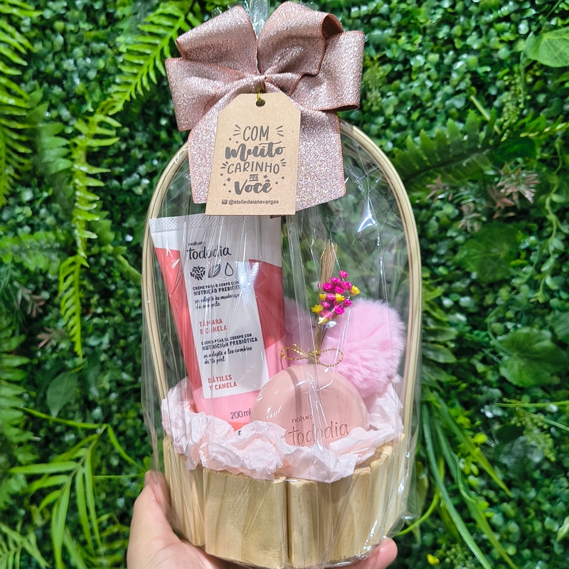 Cesta Natura Tâmara e Canela Com Chaveiro