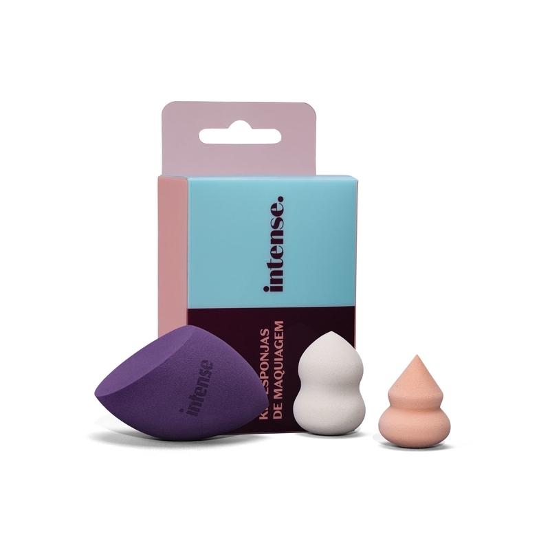 Kit Esponjas De Maquiagem Intense 3 Unidades