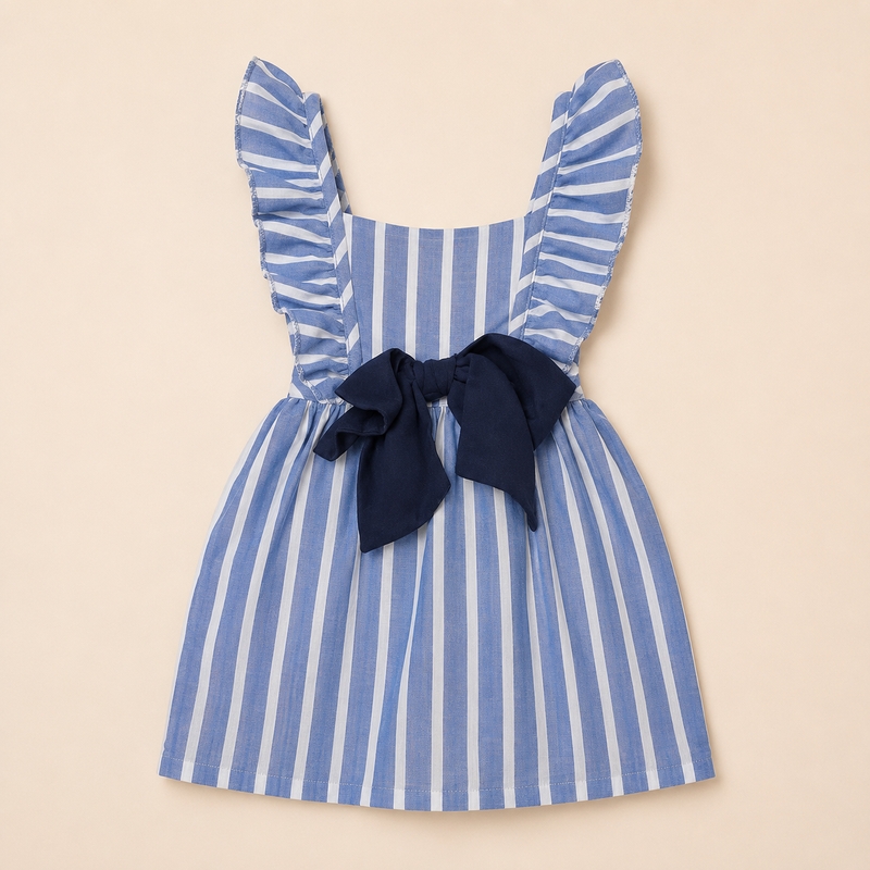 Vestido Listrado Azul