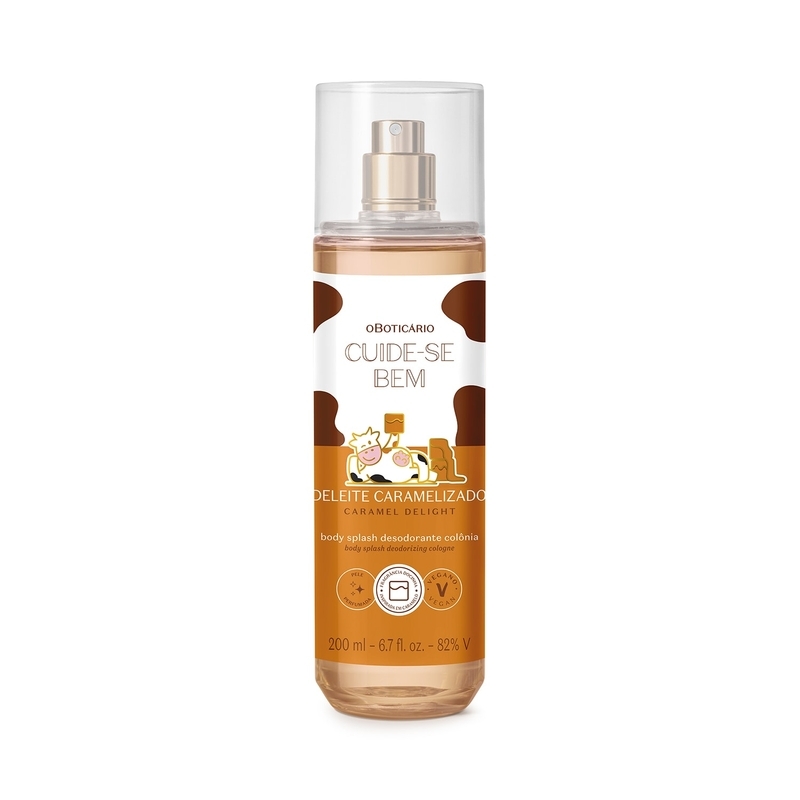 Body Splash Desodorante Colônia Cuide-Se Bem Deleite Caramelizado 200Ml