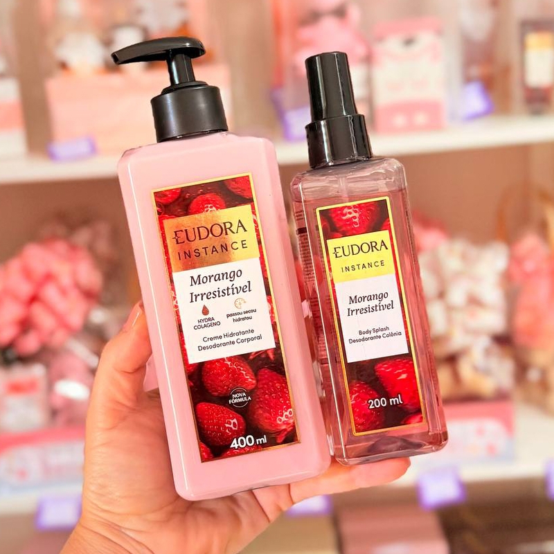 Combo Instance Morango Irresistível (hidratante 400ml + Body Splash 300ml)