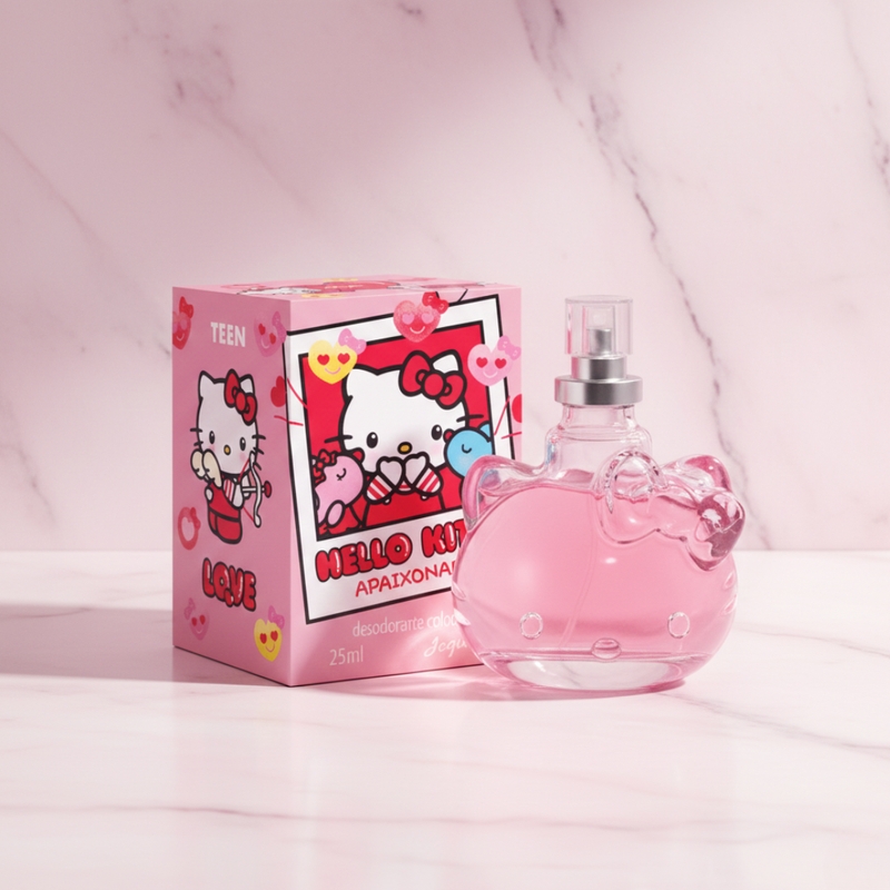 MINIATURA COLONIA FEMININA JEQUITI HELLO KITTY APAIXONADA 25ML - foto 5