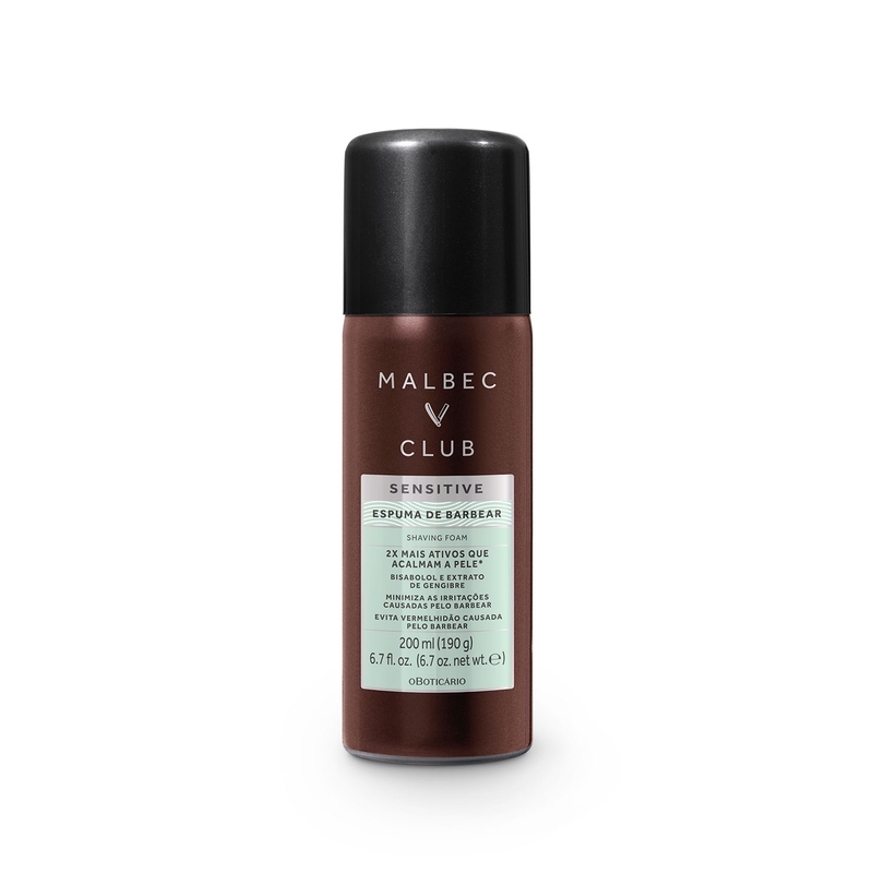 Espuma Para Barbear Malbec Club Sensitive 200Ml