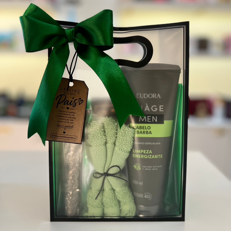 Presente Dia Dos Pais Cabelo E Barba (Shampoo Cabelo E Barba Siàge Men, Máquina Cabelo E Barba, Toalhinha De Mãos)