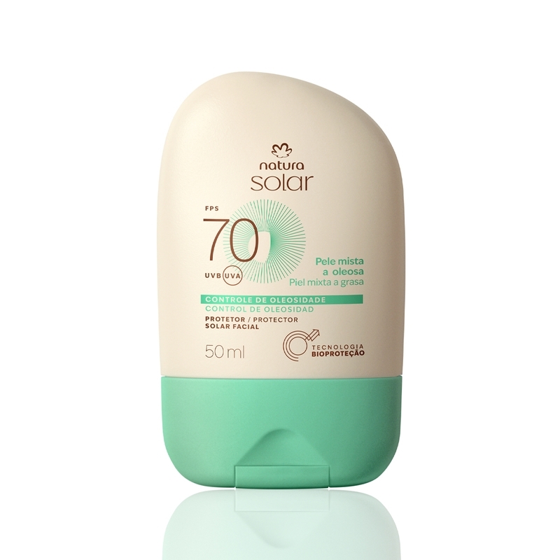 Protetor solar facial pele mista a oleosa fps uvb 70 / fpuva 25