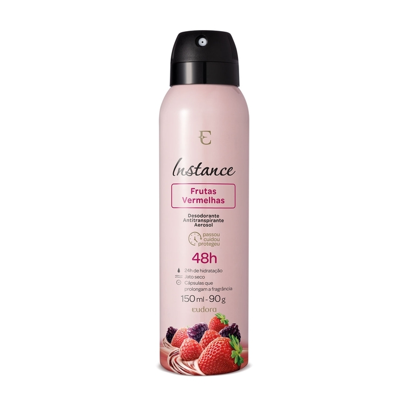 Desodorante Antitranspirante Aerossol Instance Frutas Vermelhas 150Ml/90G