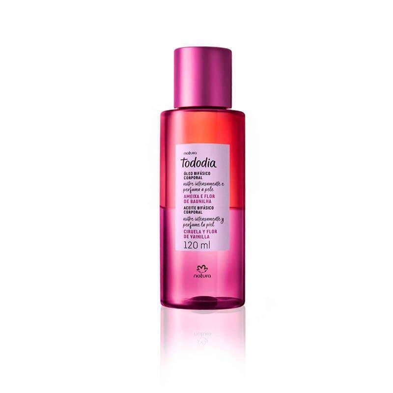 Óleo bifásico corporal ameixa e flor de baunilha