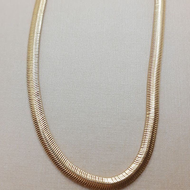 Gargantilha Ouro Malha Cobra 7mm