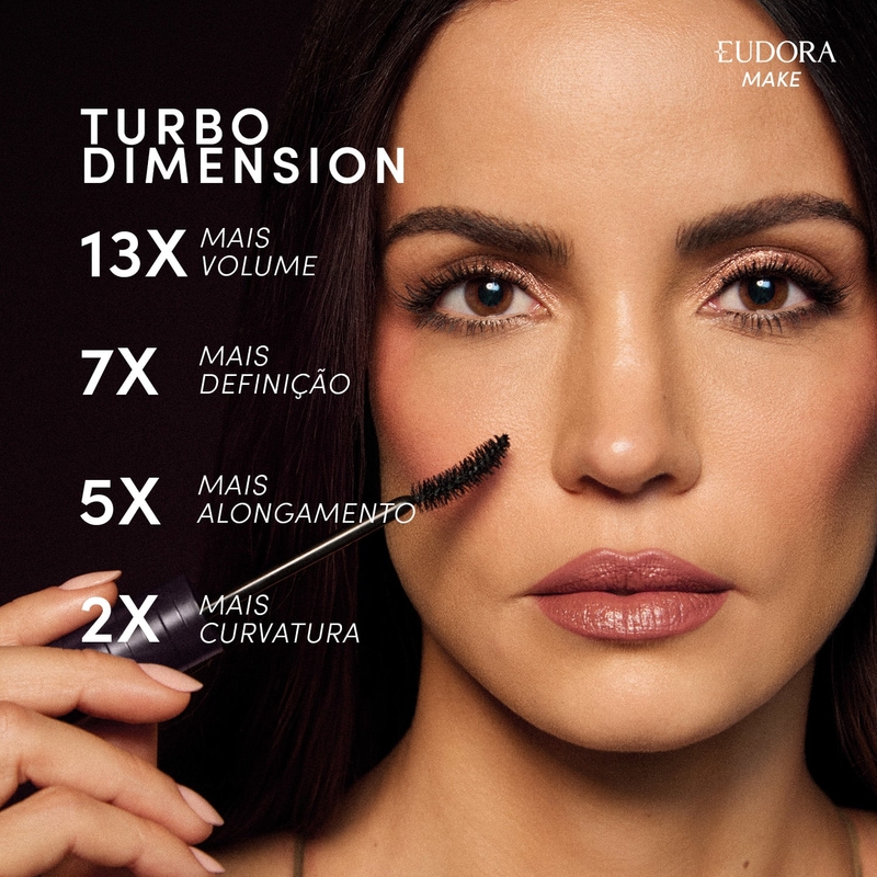 Máscara de Cílios Turbo Dimension Eudora Make 10g - foto 3