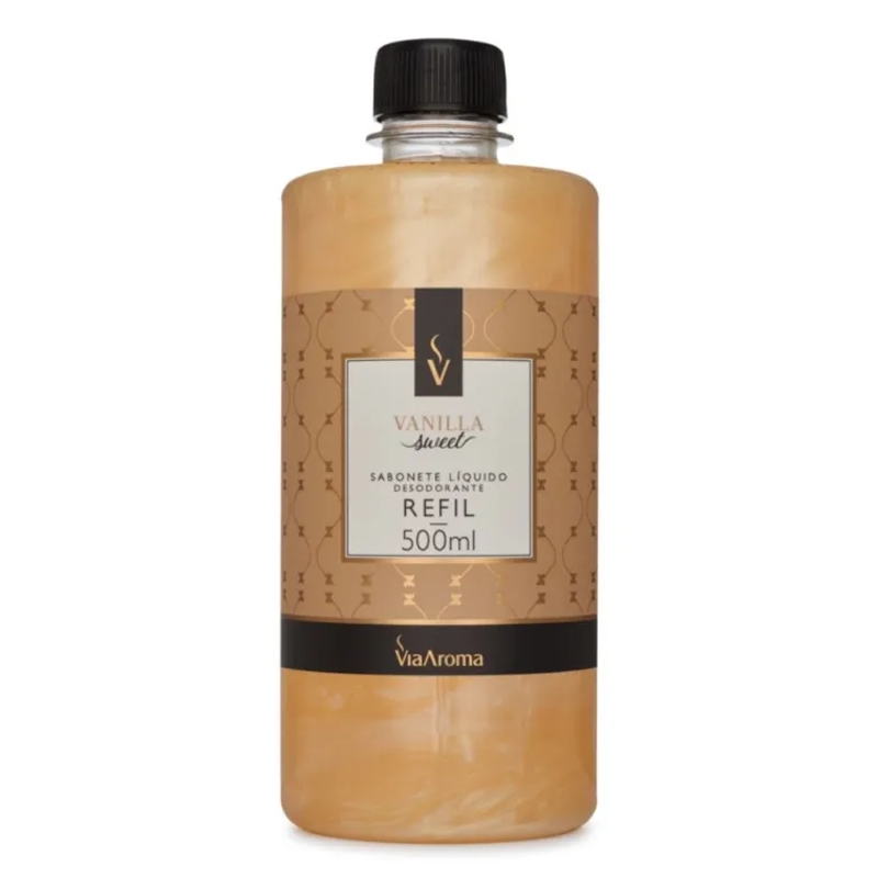 Refil Sabonete Líquido Desodorante Vanilla Sweet Via Aroma - 500ml