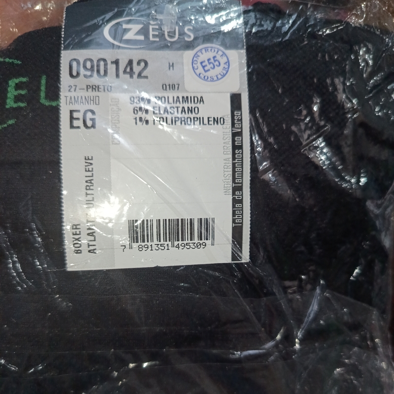 Cueca Boxer Atlante Ultraleve -27 Preto EG