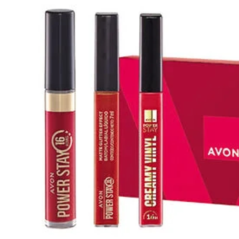 Presente Avon Power Stay Trio Vermelho