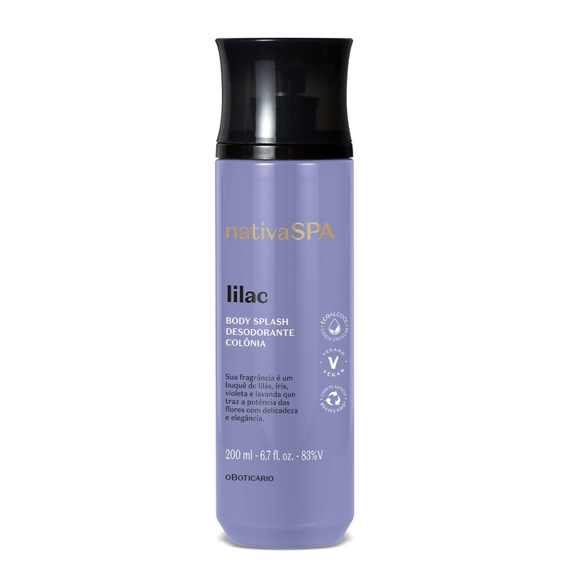 Nativa Spa Lilac Body Splash Desodorante Colônia 200Ml