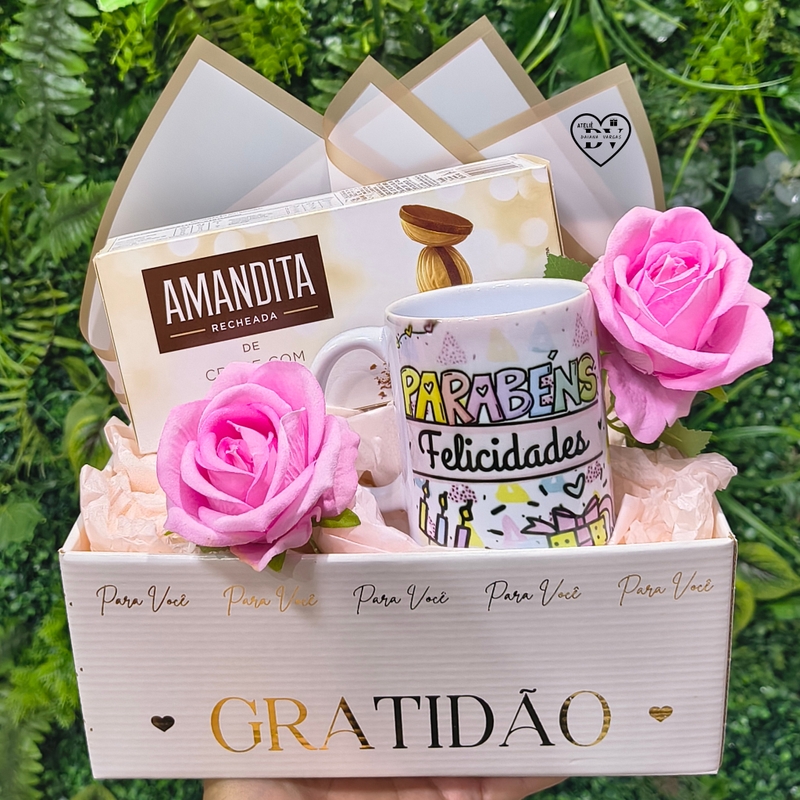 Box Parabéns Na Caixa Gratidão