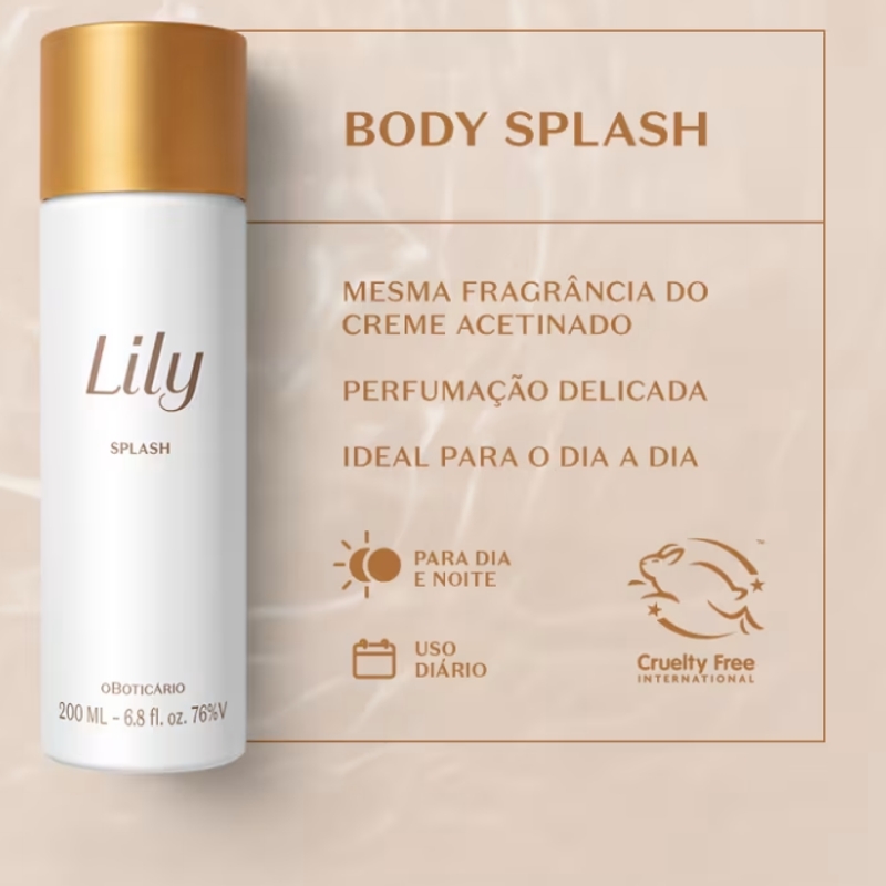 Splash Desodorante Colônia Lily 200ml - foto 2