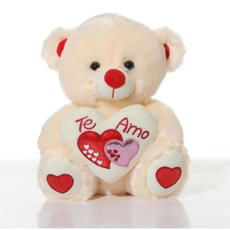 Urso de Pelúcia Com Coração Ursinho Te Amo Love Super Macio e Fofinho