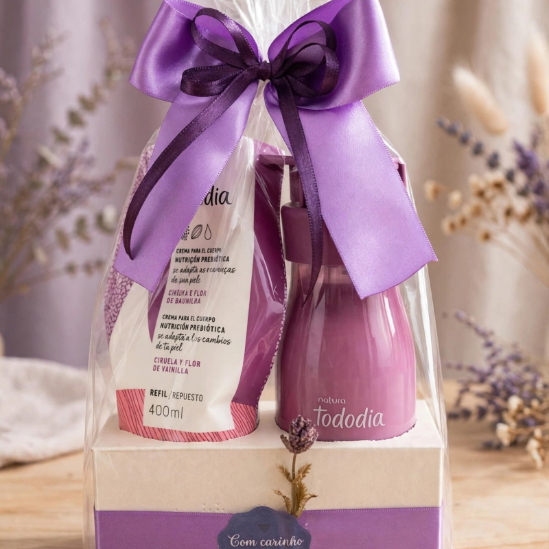 KIT Creme nutritivo 400 ml + REFIL 400 ml de Ameixa e Flor de Baunilha