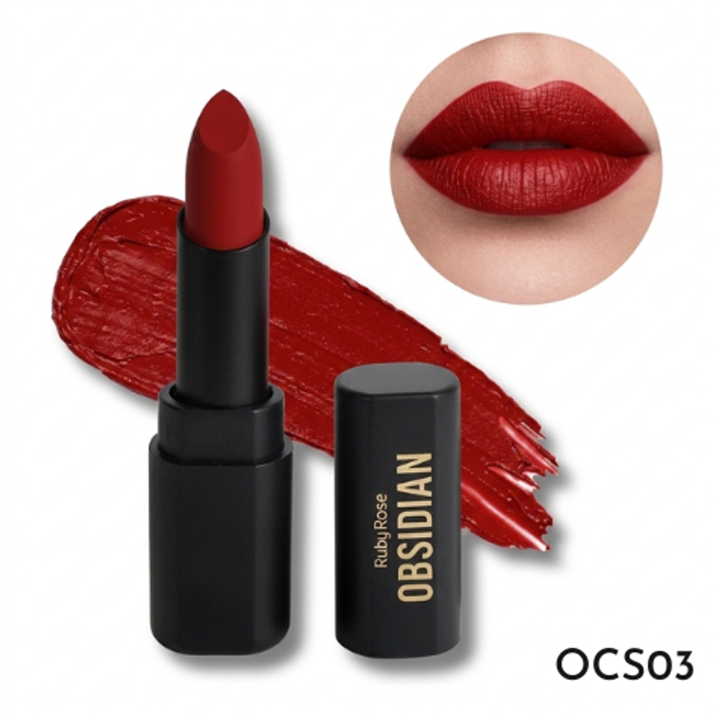 Batom Cream Satin Obsidian cor OCS03 - 3,5g