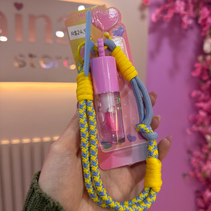 FEMME PARIS GLOSS CHAVEIRO CORDINHA PARA CELULAR