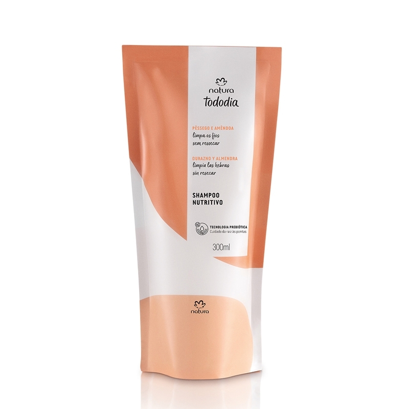 Refil Shampoo Nutrição Pêssego e Amêndoa Tododia 300ml