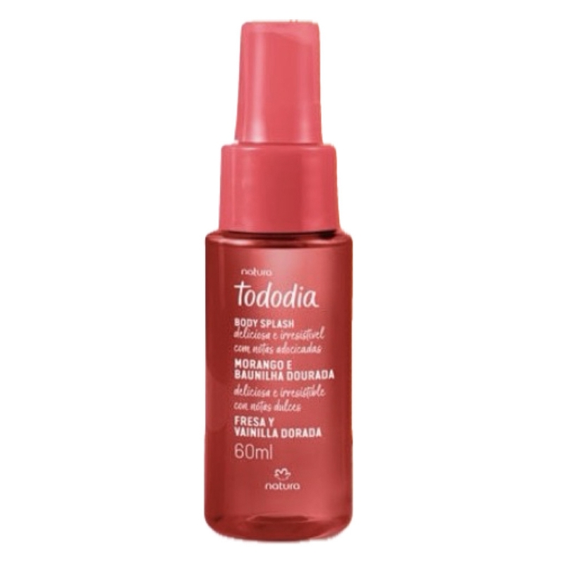 Body Splash Morango e Baunilha Dourada 60ml