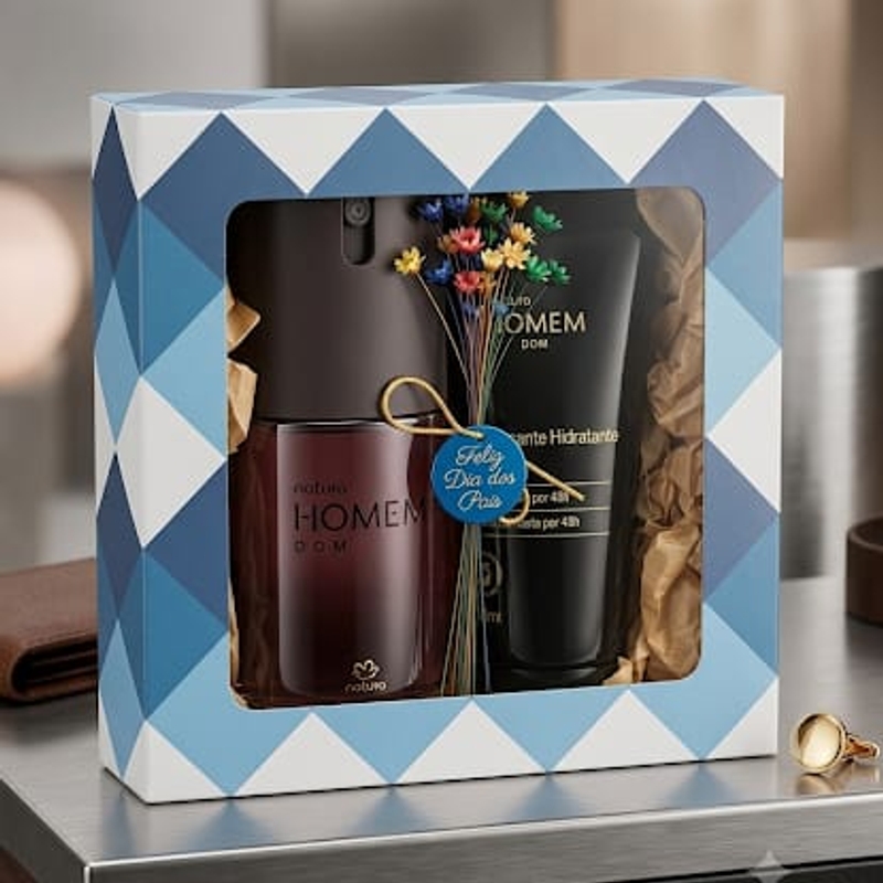 PRESENTE NATURA HOMEM DOM (2 ITENS)