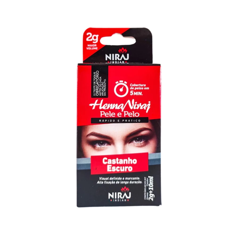 Henna Niraj Original Castanho Escuro 5Min 2GR + FIX10ML