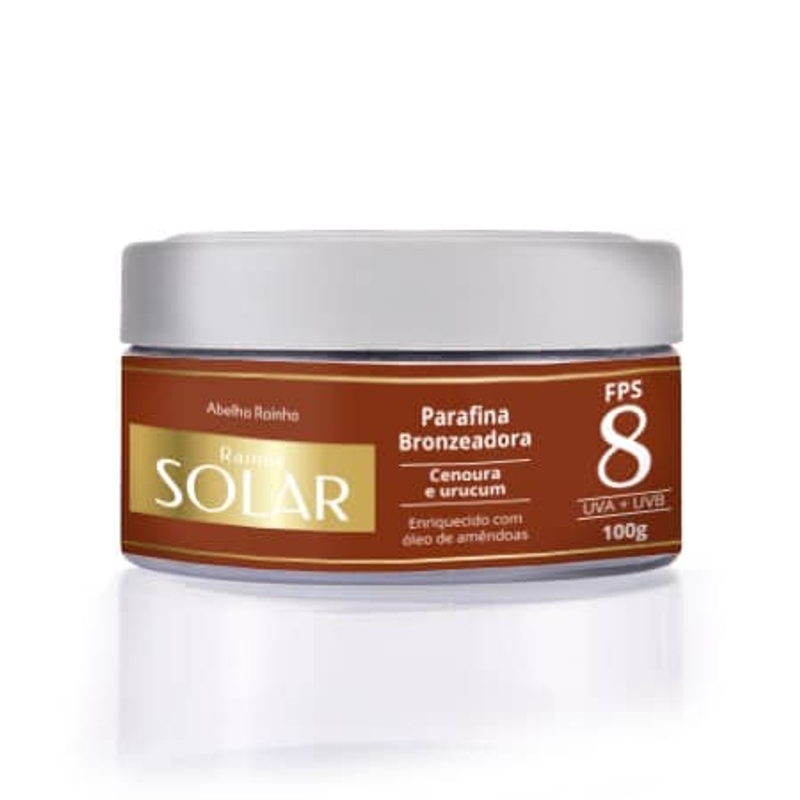 Rainha Solar Fps 8 Parafina Bronzeadora Cenoura e Urucum 120 G