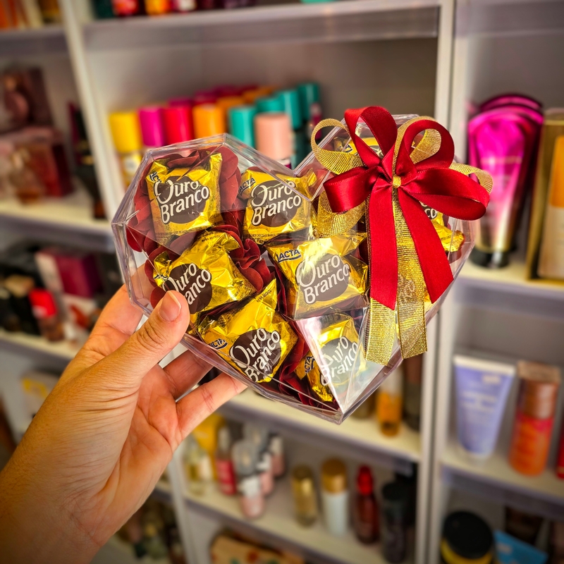 Coração De Acrílico Com Bombons