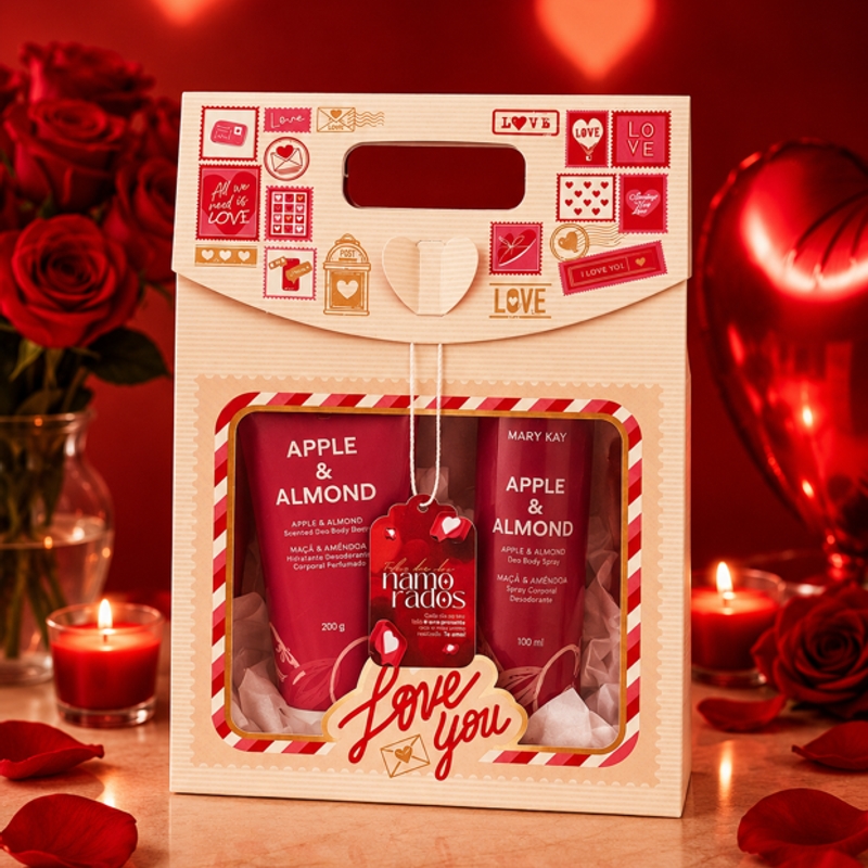 Kit Maçã e Amêndoas Body Splash e Hidratante