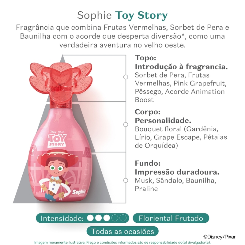 Colônia Infantil Toy Story Sophie Vaqueira Valente 100ml - foto 2