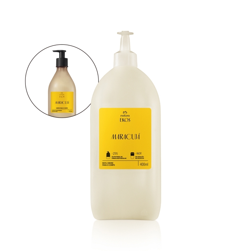 Ekos Refil creme desodorante hidratante para o corpo maracujá - 400 ml