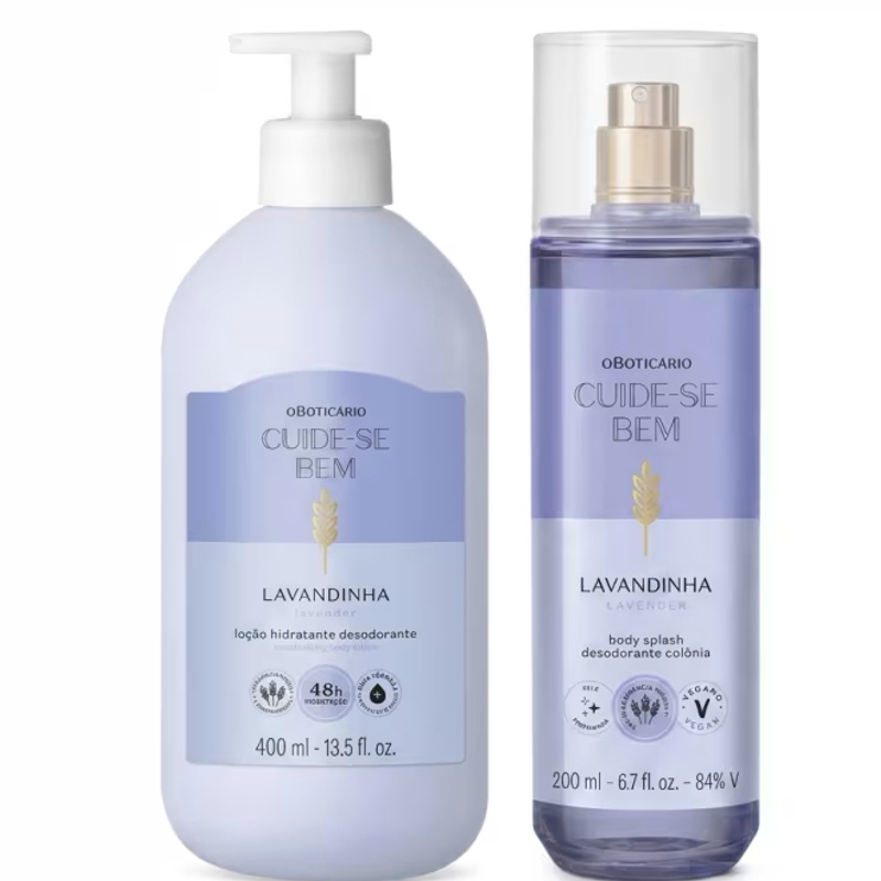 Combo Cuide-se Bem Lavandinha: Body Splash 200ml + Loção Corporal 400ml