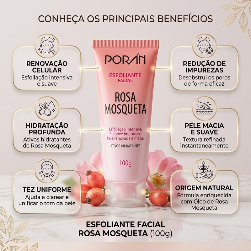 Esfoliante facial de rosa mosqueta - 100g - foto 2