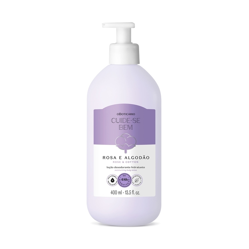 Loção Hidratante Desodorante Corporal Cuide-Se Bem Rosa E Algodão 400Ml