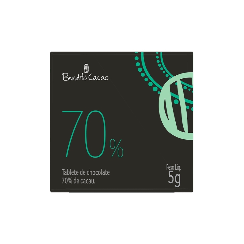 Tablete Bendito Cacao de Chocolate 70% Cacau 5g