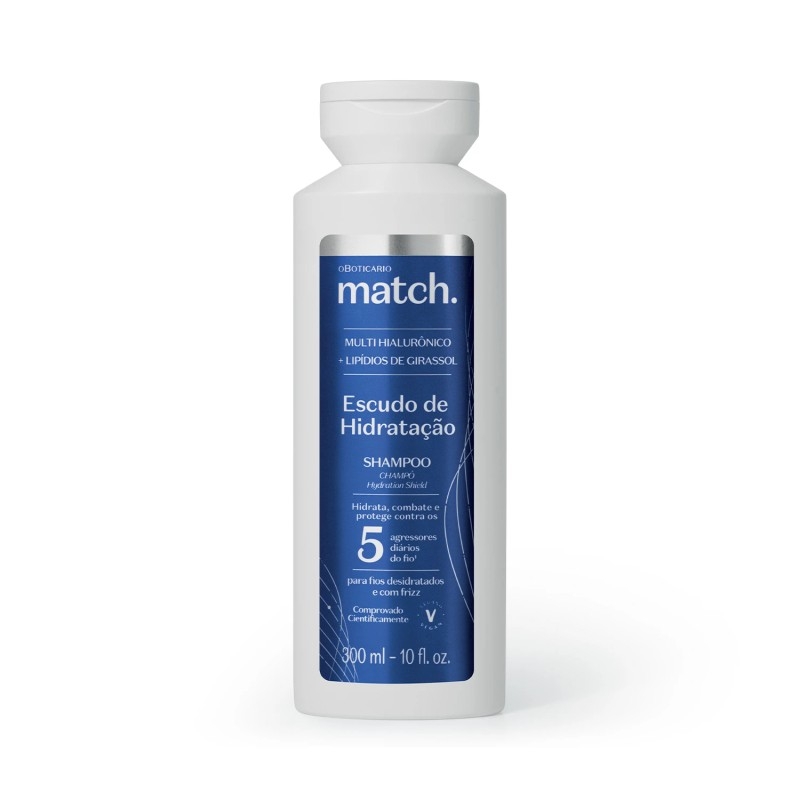 Shampoo Match. Escudo De Hidratação 300Ml