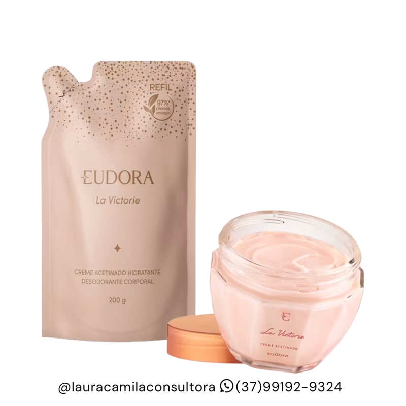 Combo La Victorie: Creme Hidratante 250g + Refil Creme Hidratante 200g